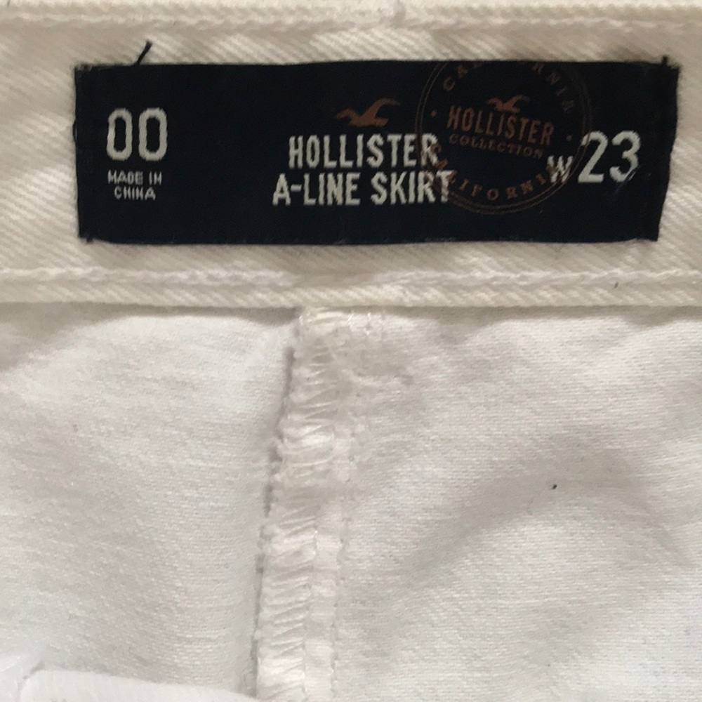 SOLD Hollister White A Line Denim Skirt - Picture 8 of 8